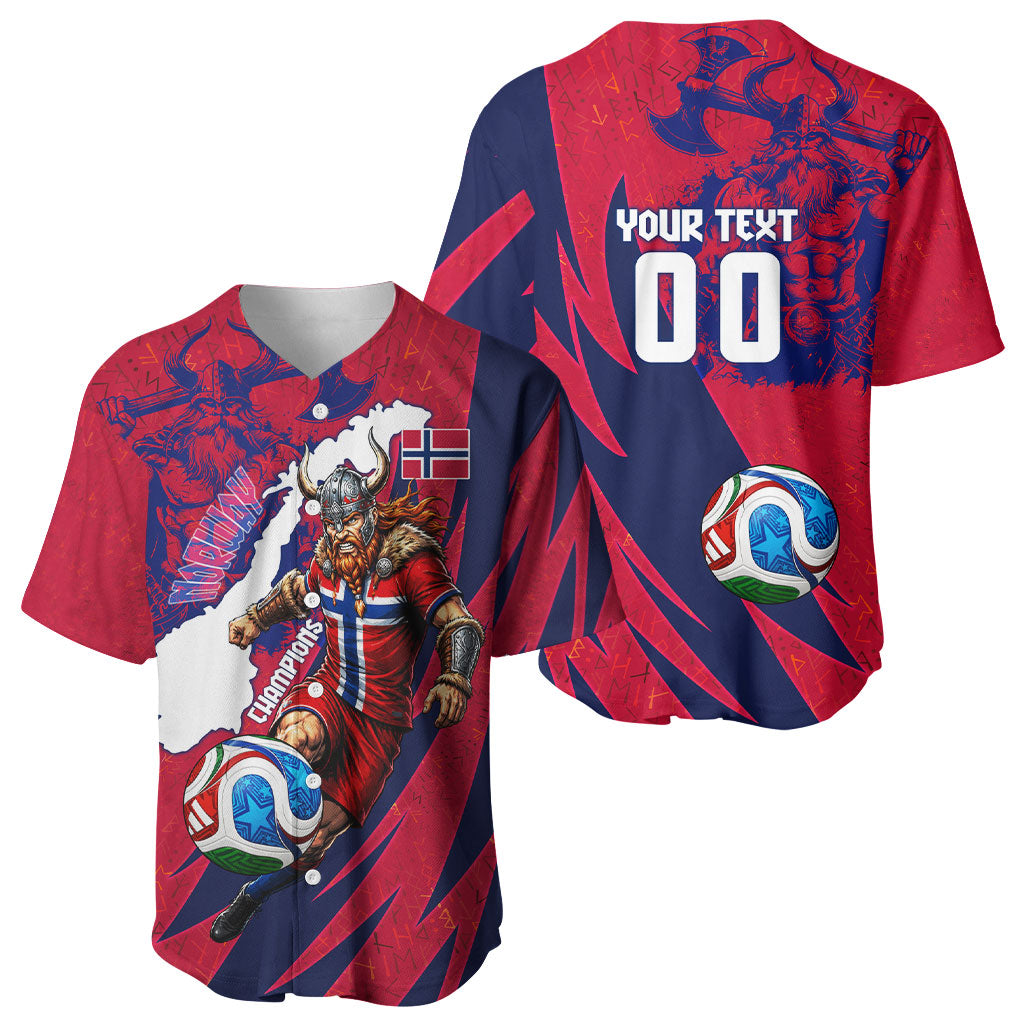 Personalized Norway Soccer Viking Champions Baseball Jersey Football Norse Warrior Map Nordic Cross