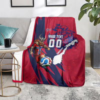 Personalized Norway Soccer Viking Champions Blanket Football Norse Warrior Map Nordic Cross