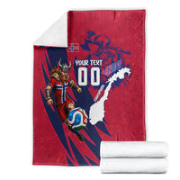 Personalized Norway Soccer Viking Champions Blanket Football Norse Warrior Map Nordic Cross