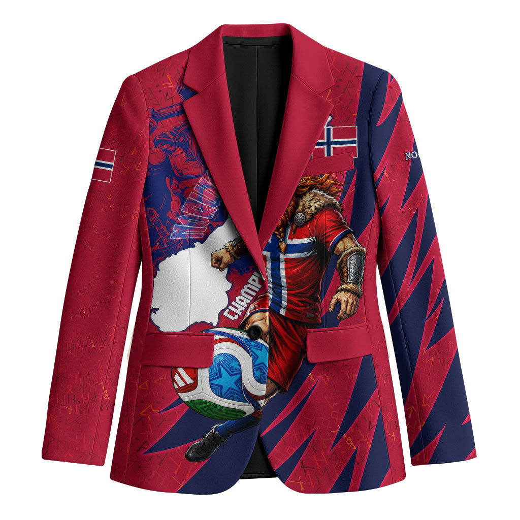 Personalized Norway Soccer Viking Champions Blazer Football Norse Warrior Map Nordic Cross
