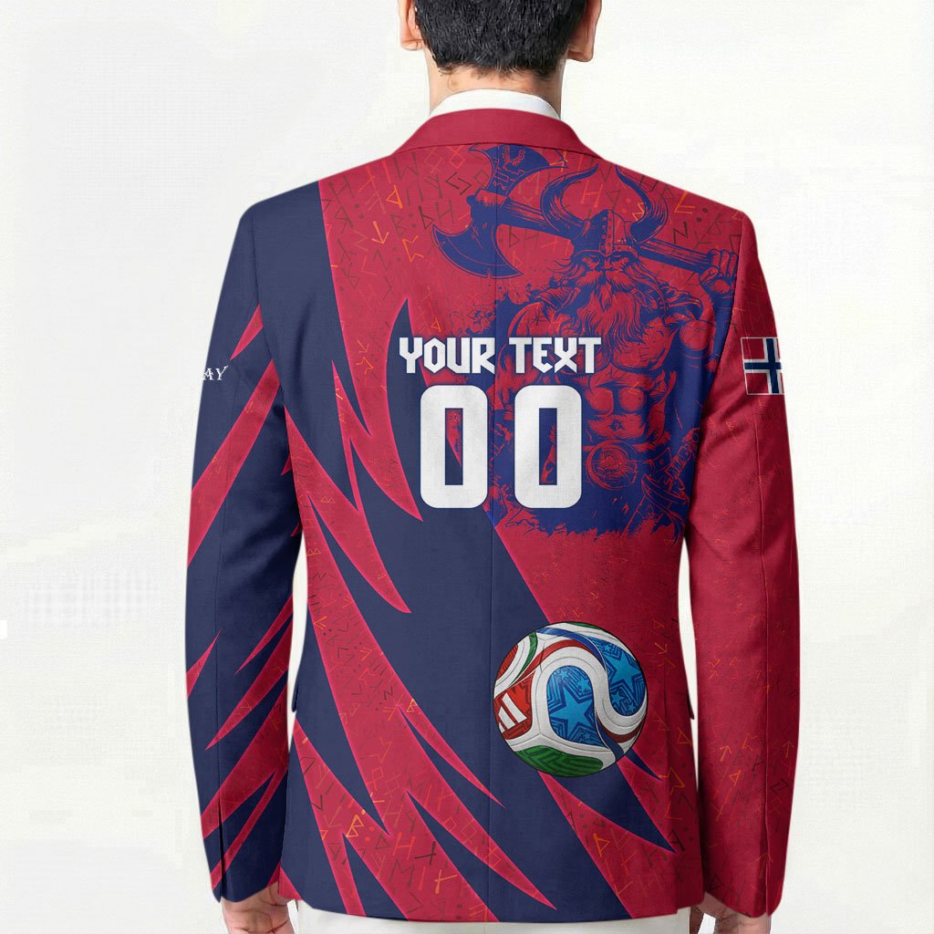 Personalized Norway Soccer Viking Champions Blazer Football Norse Warrior Map Nordic Cross