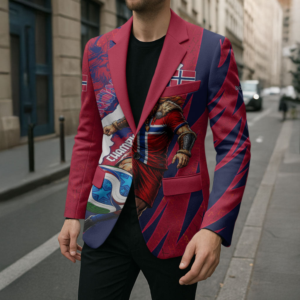 Personalized Norway Soccer Viking Champions Blazer Football Norse Warrior Map Nordic Cross