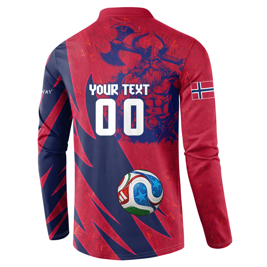 Personalized Norway Soccer Viking Champions Button Sweatshirt Football Norse Warrior Map Nordic Cross