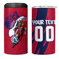 Personalized Norway Soccer Viking Champions 4 in 1 Can Cooler Tumbler Football Norse Warrior Map Nordic Cross