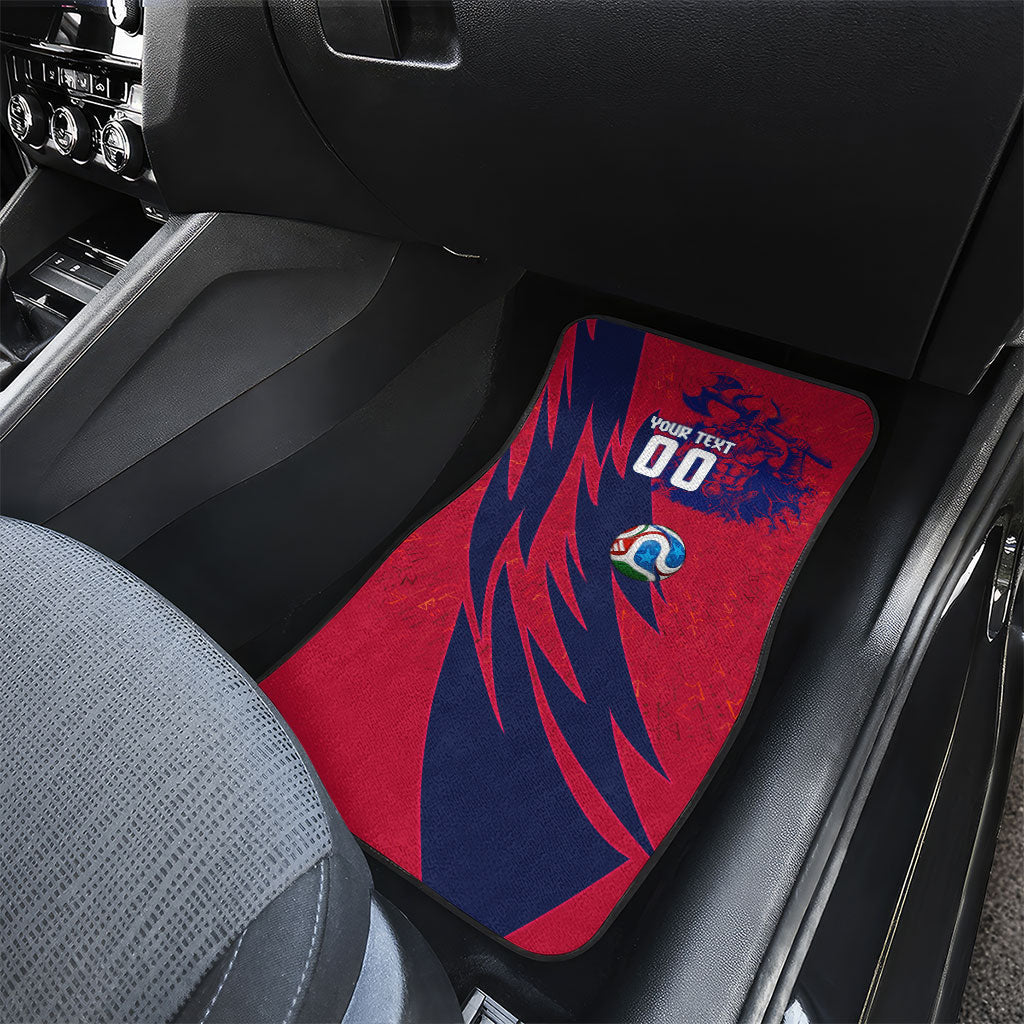 Personalized Norway Soccer Viking Champions Car Mats Football Norse Warrior Map Nordic Cross