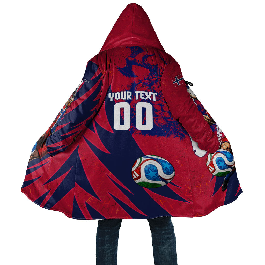 Personalized Norway Soccer Viking Champions Cloak Football Norse Warrior Map Nordic Cross