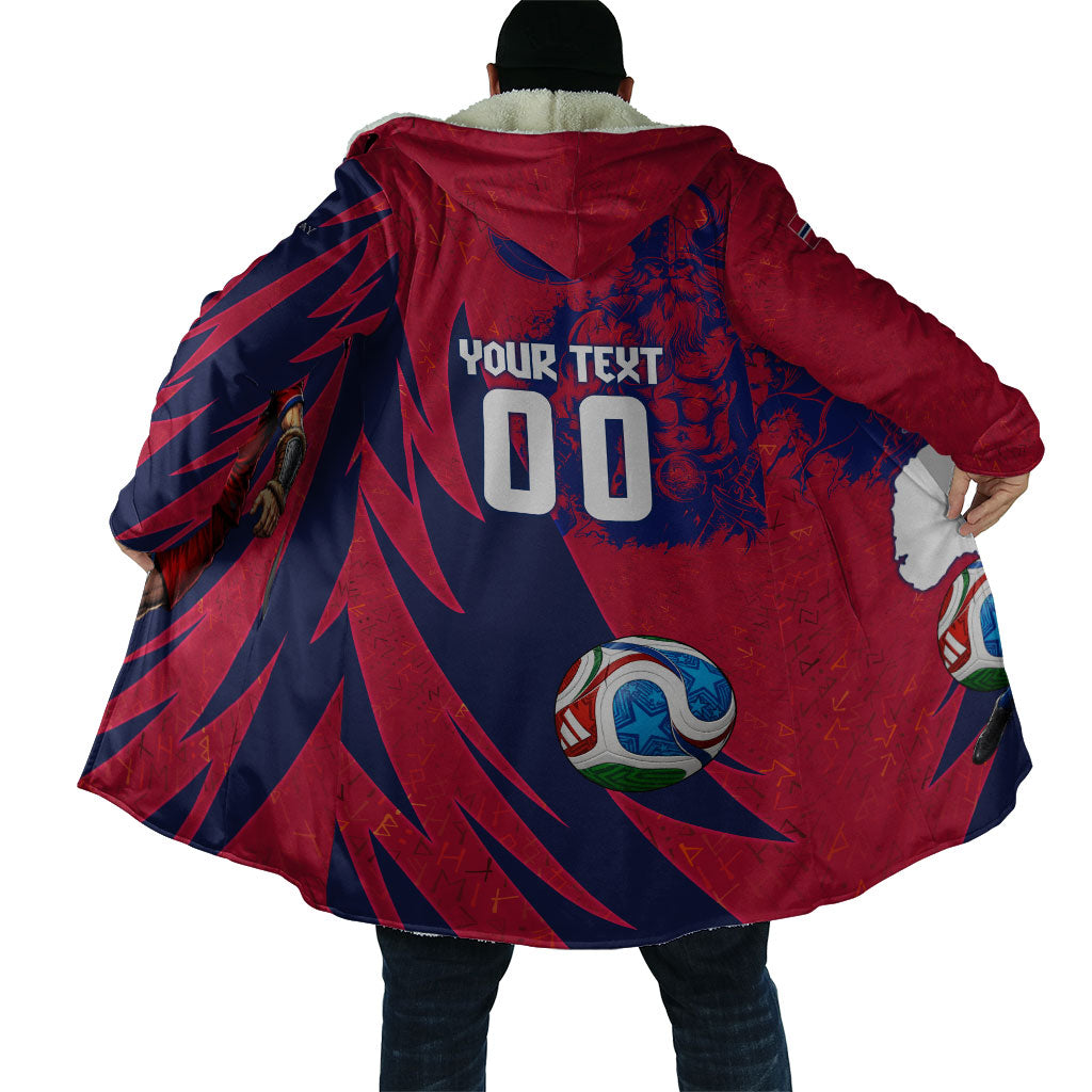 Personalized Norway Soccer Viking Champions Cloak Football Norse Warrior Map Nordic Cross