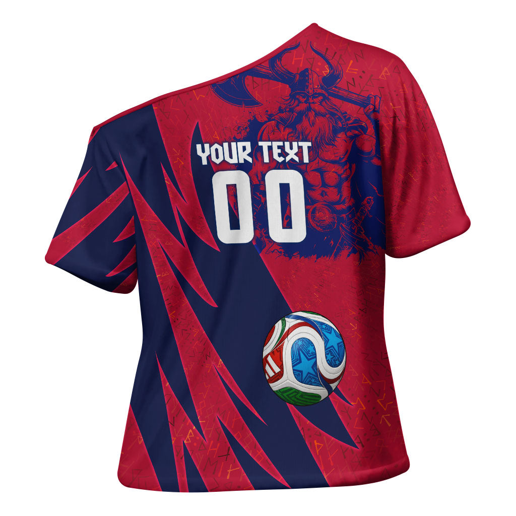 Personalized Norway Soccer Viking Champions Cross Shoulder Shirt Football Norse Warrior Map Nordic Cross