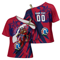 Personalized Norway Soccer Viking Champions Cross Shoulder Shirt Football Norse Warrior Map Nordic Cross
