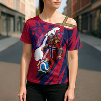 Personalized Norway Soccer Viking Champions Cross Shoulder Shirt Football Norse Warrior Map Nordic Cross