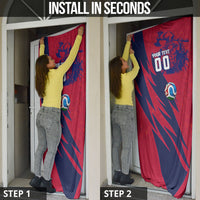 Personalized Norway Soccer Viking Champions Door Cover Football Norse Warrior Map Nordic Cross