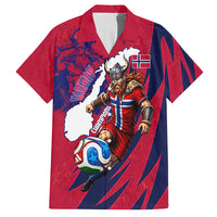 Personalized Norway Soccer Viking Champions Hawaiian Shirt Football Norse Warrior Map Nordic Cross