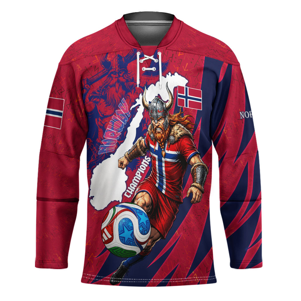 Personalized Norway Soccer Viking Champions Hockey Jersey Football Norse Warrior Map Nordic Cross
