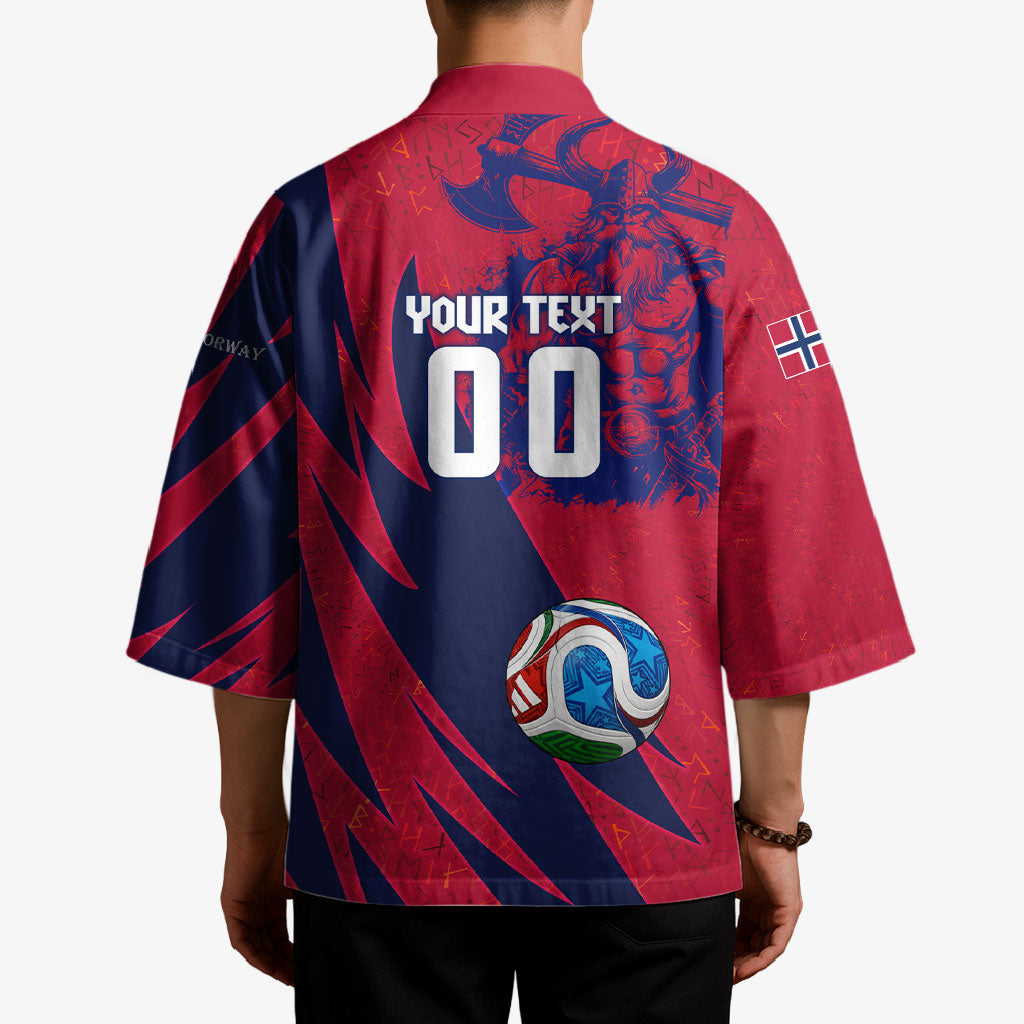 Personalized Norway Soccer Viking Champions Kimono Football Norse Warrior Map Nordic Cross