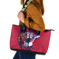 Personalized Norway Soccer Viking Champions Leather Tote Bag Football Norse Warrior Map Nordic Cross