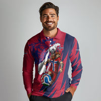 Personalized Norway Soccer Viking Champions Long Sleeve Polo Shirt Football Norse Warrior Map Nordic Cross