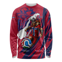 Personalized Norway Soccer Viking Champions Long Sleeve Shirt Football Norse Warrior Map Nordic Cross