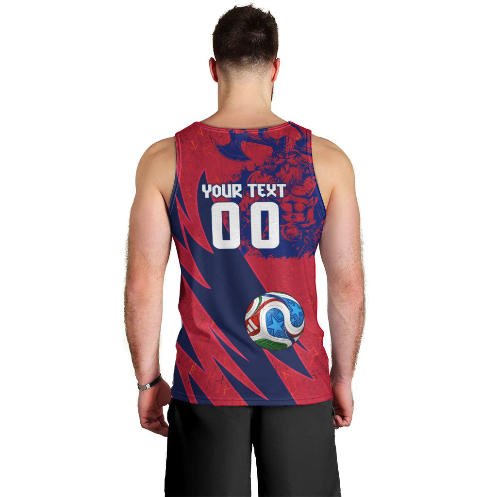 Personalized Norway Soccer Viking Champions Men Tank Top Football Norse Warrior Map Nordic Cross
