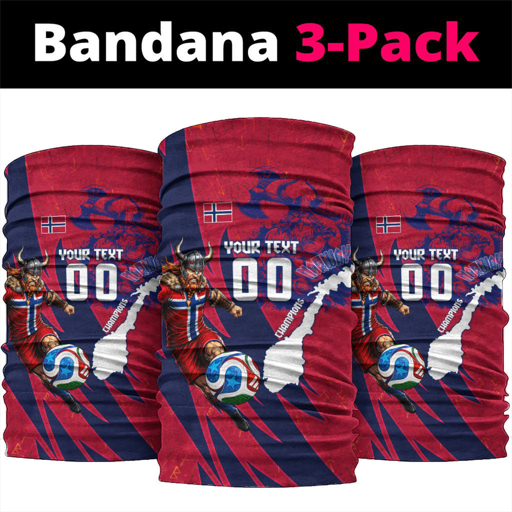 Personalized Norway Soccer Viking Champions Neck Gaiter Football Norse Warrior Map Nordic Cross