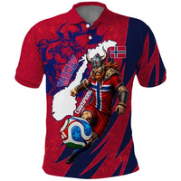 Personalized Norway Soccer Viking Champions Polo Shirt Football Norse Warrior Map Nordic Cross