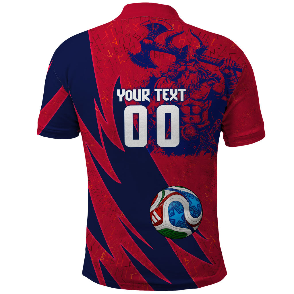 Personalized Norway Soccer Viking Champions Polo Shirt Football Norse Warrior Map Nordic Cross