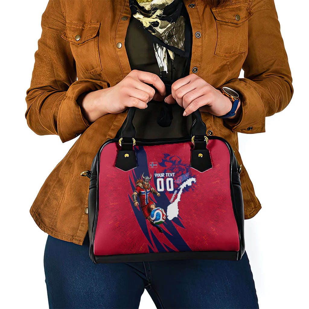 Personalized Norway Soccer Viking Champions Shoulder Handbag Football Norse Warrior Map Nordic Cross
