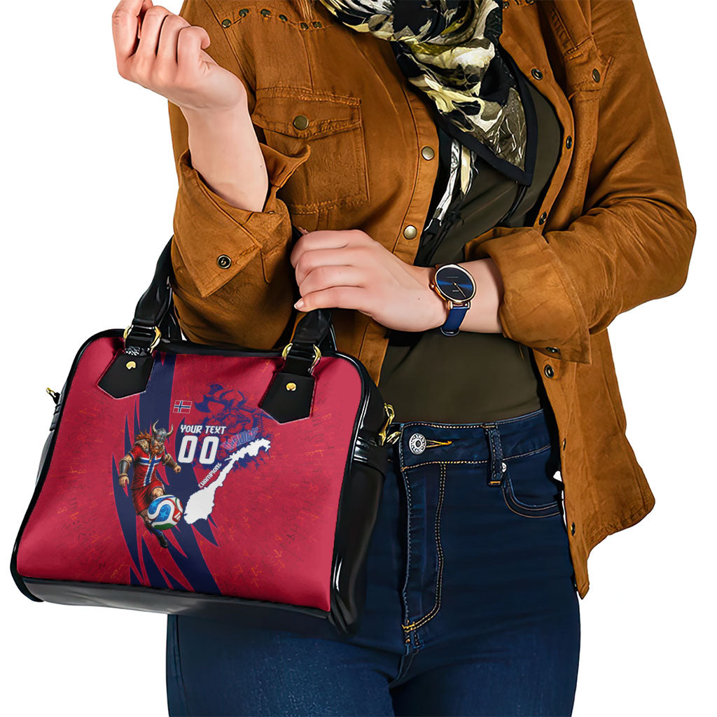 Personalized Norway Soccer Viking Champions Shoulder Handbag Football Norse Warrior Map Nordic Cross