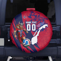 Personalized Norway Soccer Viking Champions Spare Tire Cover Football Norse Warrior Map Nordic Cross