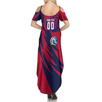 Personalized Norway Soccer Viking Champions Summer Maxi Dress Football Norse Warrior Map Nordic Cross