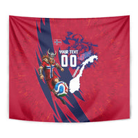 Personalized Norway Soccer Viking Champions Tapestry Football Norse Warrior Map Nordic Cross