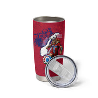 Personalized Norway Soccer Viking Champions Tumbler Cup Football Norse Warrior Map Nordic Cross