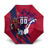 Personalized Norway Soccer Viking Champions Umbrella Football Norse Warrior Map Nordic Cross