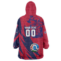 Personalized Norway Soccer Viking Champions Wearable Blanket Hoodie Football Norse Warrior Map Nordic Cross