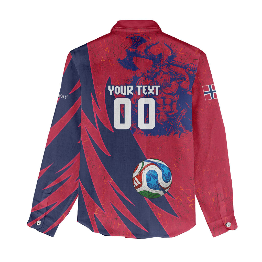 Personalized Norway Soccer Viking Champions Women Casual Shirt Football Norse Warrior Map Nordic Cross