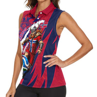 Personalized Norway Soccer Viking Champions Women Sleeveless Polo Shirt Football Norse Warrior Map Nordic Cross