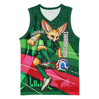 Personalized Algeria Football Champions Basketball Jersey Fennec Fox Mascot - Algiers Martyrs Memorial