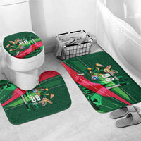 Personalized Algeria Football Champions Bathroom Set Fennec Fox Mascot - Algiers Martyrs Memorial