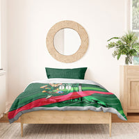 Personalized Algeria Football Champions Bedding Set Fennec Fox Mascot - Algiers Martyrs Memorial