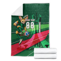 Personalized Algeria Football Champions Blanket Fennec Fox Mascot - Algiers Martyrs Memorial