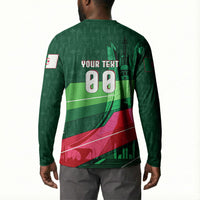 Personalized Algeria Football Champions Button Sweatshirt Fennec Fox Mascot - Algiers Martyrs Memorial