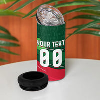 Personalized Algeria Football Champions 4 in 1 Can Cooler Tumbler Fennec Fox Mascot - Algiers Martyrs Memorial