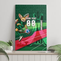 Personalized Algeria Football Champions Canvas Wall Art Fennec Fox Mascot - Algiers Martyrs Memorial