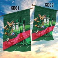 Personalized Algeria Football Champions Garden Flag Fennec Fox Mascot - Algiers Martyrs Memorial