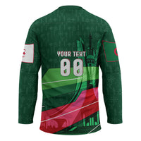 Personalized Algeria Football Champions Hockey Jersey Fennec Fox Mascot - Algiers Martyrs Memorial