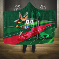 Personalized Algeria Football Champions Hooded Blanket Fennec Fox Mascot - Algiers Martyrs Memorial