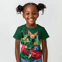 Personalized Algeria Football Champions Kid T shirt Fennec Fox Mascot - Algiers Martyrs Memorial