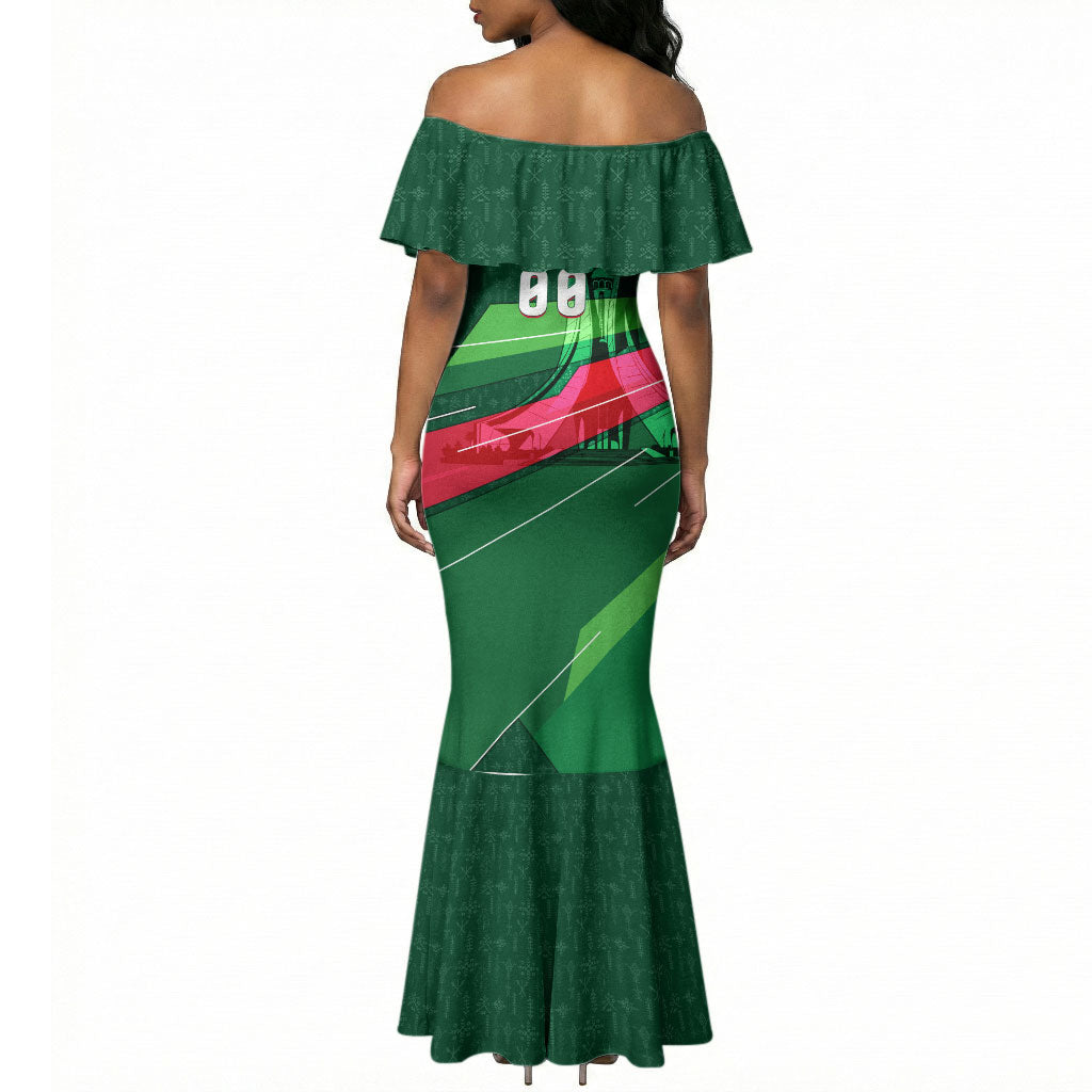 Personalized Algeria Football Champions Mermaid Dress Fennec Fox Mascot - Algiers Martyrs Memorial