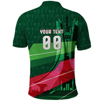 Personalized Algeria Football Champions Polo Shirt Fennec Fox Mascot - Algiers Martyrs Memorial
