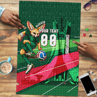 Personalized Algeria Football Champions Puzzle Fennec Fox Mascot - Algiers Martyrs Memorial