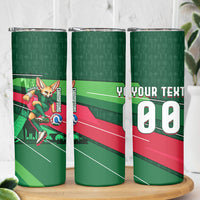 Personalized Algeria Football Champions Skinny Tumbler Fennec Fox Mascot - Algiers Martyrs Memorial